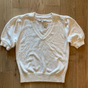 LOFT White V-Neck Women's Sweater